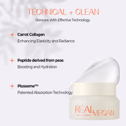 KLAVUU Real Vegan Collagen Cream - Enhances Skin Elasticity  Providing Deep Hydration to Dry Skin for a Radiant  Youthful Glow - 1.69 Fl oz