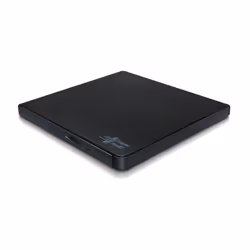 Hitachi-LG Slim Portable DVD-Writer, Black, Tray, Desktop/Laptop, DVD±RW, USB 2.0, 60000 h