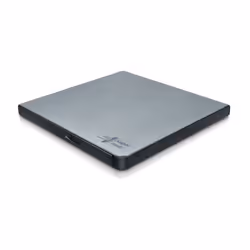 Hitachi-LG Slim Portable DVD-Writer, Silver, Tray, Desktop/Laptop, DVD±RW, USB 2.0, 60000 h