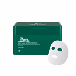 VT COSMETICS Daily Soothing Mask 30ea Facial Sheet Mask for Moist & Hydrating 30 Day Supply Cica Face Mask