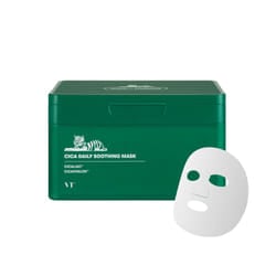 VT COSMETICS Daily Soothing Mask 30ea  Facial Sheet Mask for Moist & Hydrating  30 Day Supply  Cica Face Mask