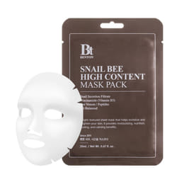 BENTON Snail Bee High Content Mask Pack (20g / 10 Sheets) - Snail Mucin Face Mask With Bee Venom | Korean Skin Care Face Mask Sheets For Moisturizing