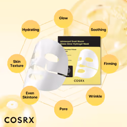 COSRX Advanced Snail Mucin Glass Glow Hydrogel Face Masks Skincare 3 EA  Collagen Face Mask  Travel Essentials  Stocking Stuffers  Korean Skin Care - Additional view 4