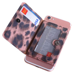 cheapSunday ID card Holder for Back of Phone Leather Phone Wallet Stic