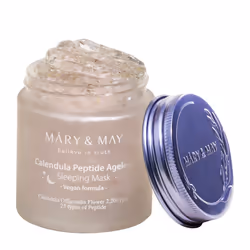 Mary&May Vegan Calendula Peptide Ageless Sleeping Mask 110g Deep Hydration Calendula petals 25 types peptide Hyaluronic ...