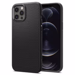 Spigen Liquid Air Matte, Cover, Apple, iPhone 12 / iPhone 12 Pro, 15.5 cm (6.1"), Black