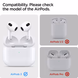 Spigen Tough Armor Designed for Airpods 3rd Generation Case Protective Airpods 3 Case with Keychain (2021) [Dual Layer Solid Protection] - B
