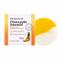 FOOD STORY FOR HAIR PINEAPPLE SHAMPOO BAR For oily scalp and hair Low pH Vegan Refreshing surfate free waterless shampoo soap ...