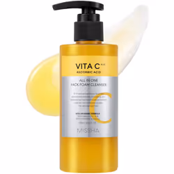 MISSHA Vita C All-In-One Bubble Foam Facial Cleanser 6.76 Fl oz / 200ml- Deep Pore Detox, Magic Bubbles with 99% Pure Vitamin ...