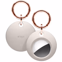 elago Basic Case Compatible with AirTag Keychain (Stone)