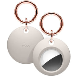 elago Basic Case Compatible with AirTag Keychain (Stone)