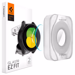 Spigen Glas.tR EZ Fit, Watch screen protector, Samsung, Galaxy Watch 5/4, Tempered glass, 39.4 mm, 39.4 mm