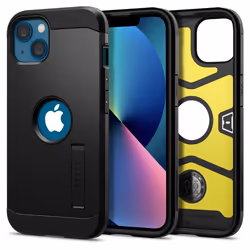 Spigen Tough Armor, Cover, Apple, iPhone 13, 15.5 cm (6.1"), Black
