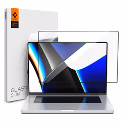 Spigen GLAS.tR SLIM, Laptop screen protector, Transparent, Apple, Macbook Pro 16 inch (M1 Pro / M1 Max), Tempered glass, 40.6 ...
