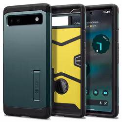 Spigen Tough Armor mobile phone case 15.6 cm (6.13") Cover Green