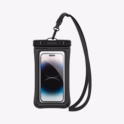 Spigen AquaShield mobile phone case 17.5 cm (6.9") Pouch case Black, Transparent