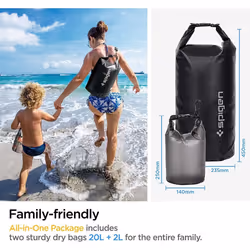 Spigen AquaShield A630 Waterproof Dry Bag Black