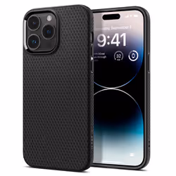 Spigen Liquid Air, Cover, Apple, iPhone 14 Pro Max, 17 cm (6.7"), Black