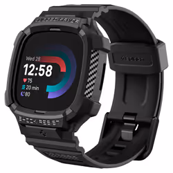 Spigen Fitbit Sense 2 / Versa 4 Case Rugged Armor Pro, Case, Smartwatch, Black, Fitbit, Fitbit Versa, Fitbit Sense 2, Thermop ...