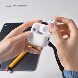 elago Silicone Case Compatible with Apple AirPods Pro 2nd Gen  Front LED Visible  Supports Wireless Charging (Glow Blue)