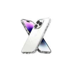 Ringke Fusion Compatible with iPhone 14 Pro Max Case, Anti-Scratch Minimal Yellowing Clear Hard Back Shockproof Bumper Cover for iPhone 6.7-Inch