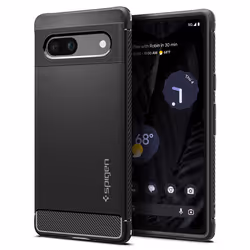 Spigen Rugged Armor, Cover, Google, Pixel 7a, 15.5 cm (6.1"), Black