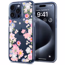 Spigen iPhone 15 Pro Case Liquid Crystal Blossom, Cover, Apple, iPhone 15 Pro, 15.5 cm (6.1"), Multicolour