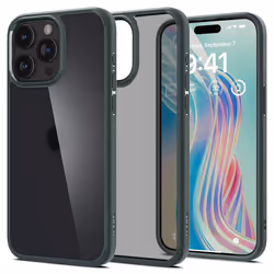 Spigen ACS06569, Cover, Apple, iPhone 15 Pro Max, 17 cm (6.7"), Green, Transparent