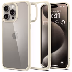 Spigen ACS06571, Cover, Apple, iPhone 15 Pro Max, 17 cm (6.7"), Beige