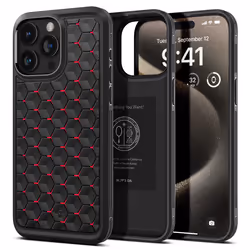 Spigen ACS06604, Cover, Apple, 17 cm (6.7"), Black, Red