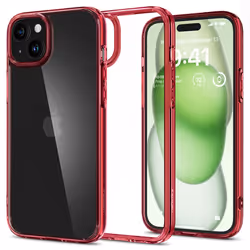 Spigen ACS06654, Cover, Apple, iPhone 15 Plus, 17 cm (6.7"), Red
