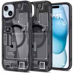 Spigen ACS06664, Cover, Apple, iPhone 15 Plus, 17 cm (6.7"), Black