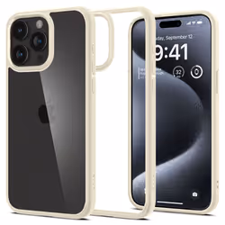 Spigen ACS06712, Cover, Apple, iPhone 15 Pro, 15.5 cm (6.1"), Beige