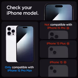 Spigen iPhone 15 Pro Max Glas.tR EZ Fit Screen Protector [1 Pack] Black
