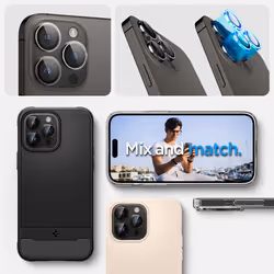 Spigen iPhone 15 Pro / 15 Pro Max / 14 Pro / 14 Pro Max Camera Lens Protector EZ Fit GLAS.tR Optik Pro 2PCS Clear - Additional view 6