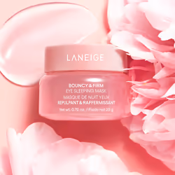 LANEIGE Bouncy & Firm Eye Brightening Sleeping Mask: Peony, Collagen Complex, Depuff, Dark Circle, Hydration, Cooling