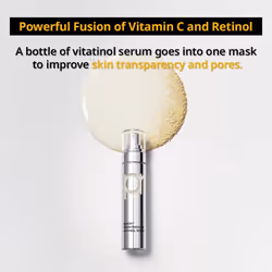 PRIMERA (PRMR Vitatinol Serum Gel Mask - Vitamin C & Retinol for Collagen Synthesis  Overnight Masks with Immediate Pore Tightening  Firming and Hydra