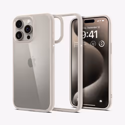 Spigen Ultra Hybrid iPhone 15 Pro Max Case Natural Titanium