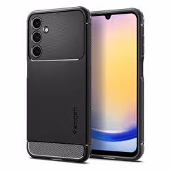 Spigen Galaxy A25 5G Case Rugged Armor Black, Cover, Samsung, Galaxy A25 5G (2024), 16.5 cm (6.5"), Black