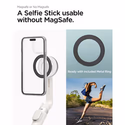 Spigen Universal Lifestyle and Travel Selfie Stick Tripod (MagFit) S571W Dune Beige - Additional view 7