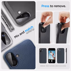 Spigen Glas.tR Optik iPhone 16 Plus / iPhone 16 Camera Lens Protector [2 Pack] Black - Additional view 3