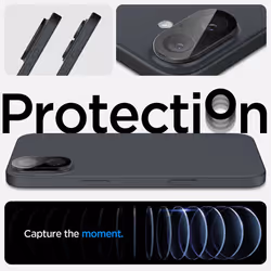 Spigen Glas.tR Optik iPhone 16 Plus / iPhone 16 Camera Lens Protector [2 Pack] Black - Additional view 5