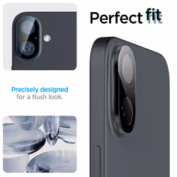 Spigen Glas.tR Optik iPhone 16 Plus / iPhone 16 Camera Lens Protector [2 Pack] Black - Additional view 6