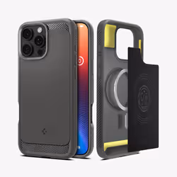 Spigen Rugged Armor (MagFit) mobile phone case 16 cm (6.3") Cover Grey