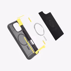 Spigen Rugged Armor (MagFit) mobile phone case 16 cm (6.3") Cover Grey