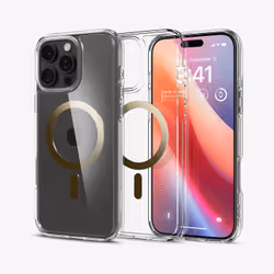 Spigen Ultra Hybrid (MagFit) mobile phone case 16 cm (6.3") Cover Gold, Transparent