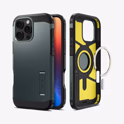 Spigen Tough Armor AI (MagFit) mobile phone case 16 cm (6.3") Cover Green