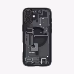 Spigen Ultra Hybrid Zero One (MagFit), Cover, Apple, iPhone 16, 15.5 cm (6.1"), Black, Translucent