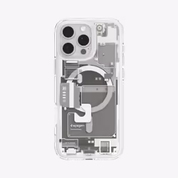 Spigen Ultra Hybrid Zero One (MagFit), Cover, Apple, iPhone 16 Pro Max, 17.5 cm (6.9"), Titanium, Transparent, White