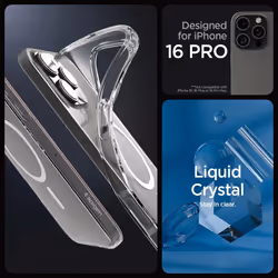 Spigen Liquid Crystal MagFit iPhone 16 Pro Case Crystal Clear